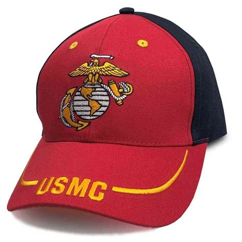 Marine Corps Hat With Semper Fi Text And Emblem Graphic