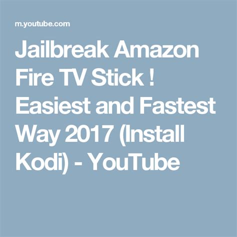 The firestick can also be configured to watch content for free. Jailbreak Amazon Fire TV Stick ! Easiest and Fastest Way 2017 (Install Kodi) - YouTube | Amazon ...