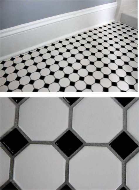 23 Black And White Octagon Bathroom Floor Tile Ideas And Pictures