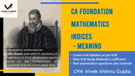 Ca Foundation Mathematics Indices Youtube