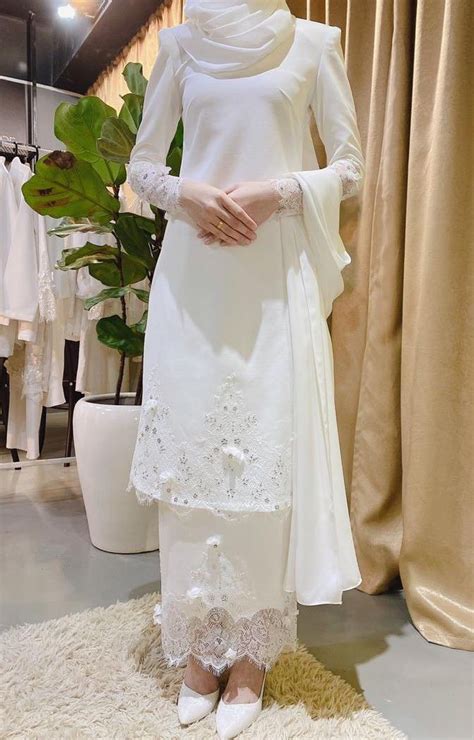 Baju Nikah Putih Simple Gaun Pengantin Sederhana Pakaian Pernikahan
