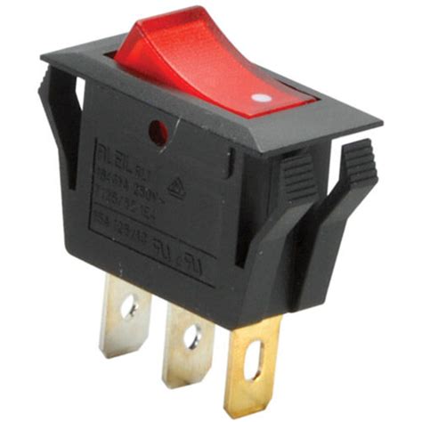 Spst Rocker Switch With Neon Lamp 15a 125vac