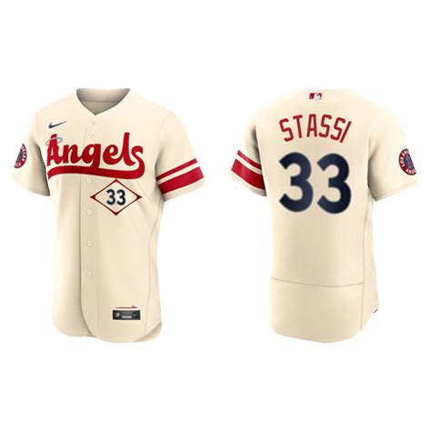 Mens Max Stassi Angels Cream 2022 City Connect Authentic Team Jersey