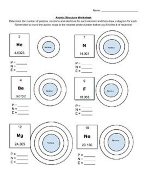 What electrically neutral atom has 30 neutrons. Atomic Structure Worksheet | A well, Student and The o'jays