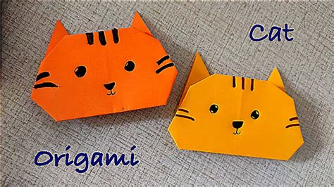 How To Make An Origami Cat In 1 Min Very Easy Tutorial For