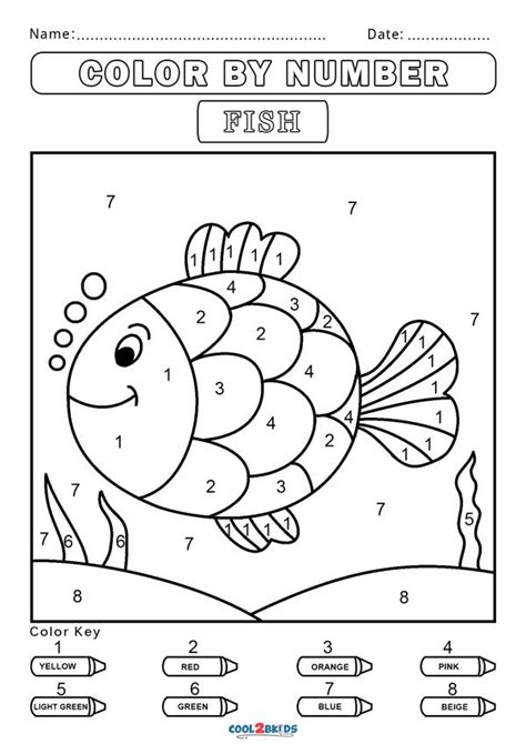Free Color by Number Worksheets | Cool2bKids | Color worksheets for