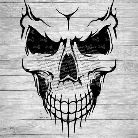 Gothic Skull Svg Eps And Png Files Digital Download Files For Cricut