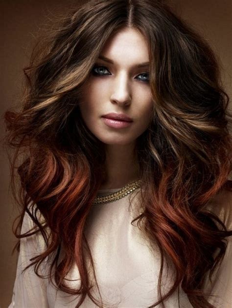A beachy blend of medium brown hair with highlights is perfect for the summer. Chocolate Brown Hair With Red Highlights | Beauty Basics ...