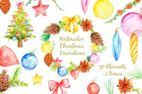 Check spelling or type a new query. Watercolor Christmas Clipart ~ Illustrations ~ Creative Market