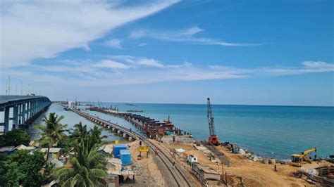 Stunning New Pamban Bridge Indias First Vertical Lift Sea Bridge In Pics