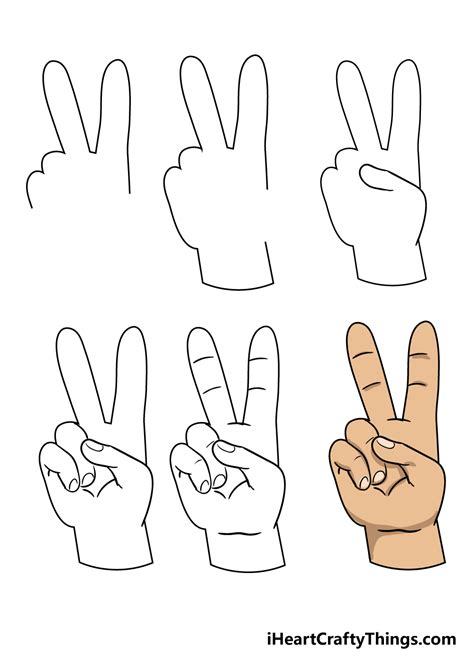 Peace Sign Drawing How To Draw A Peace Sign Step By Step Vlrengbr