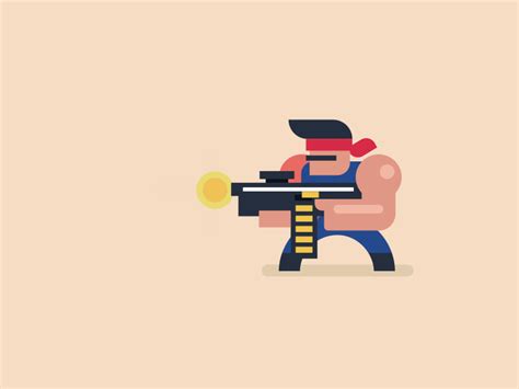 Machine Gun Man By Neil彭彭 On Dribbble