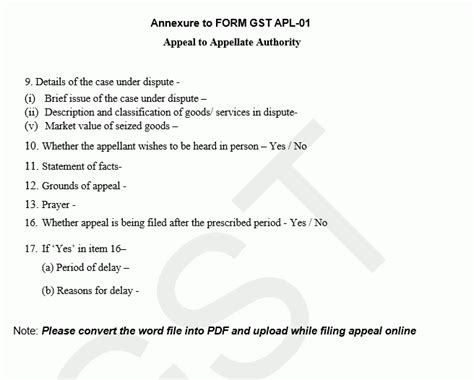 User Manual Filing An Appeal Against Demand Order Form