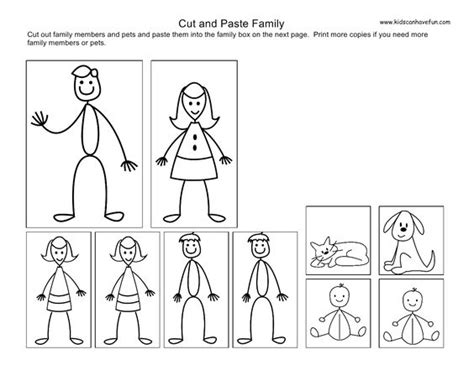 family members worksheets  preschoolers full size