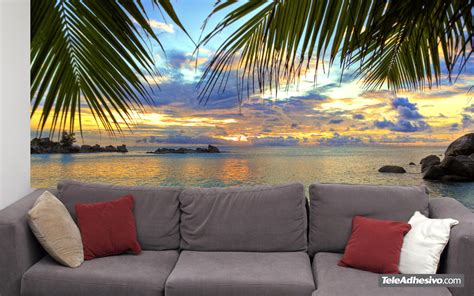 Wall Mural Sunset Beach MuralDecal Com