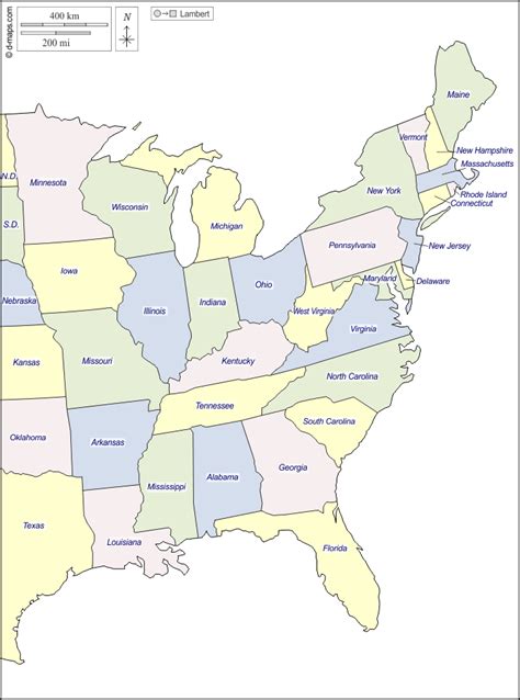East Coast Of The United States Free Map Free Blank Map Free Outline