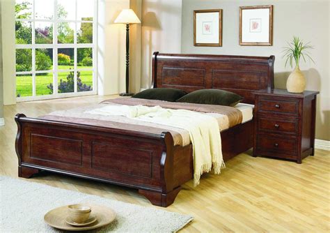 Classic Style Queen Sleigh Bed Frame Design Ideas Mid Century Craftsman