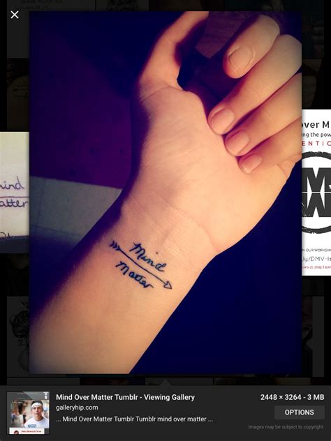 So is good health simply a case of mind over matter? Tattoo | Cute tattoos on wrist, Tiny tattoos, Mind over ...
