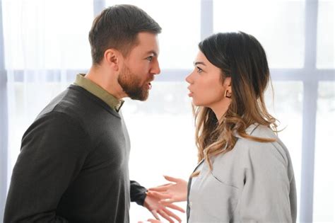 Premium Photo Boyfriend And Girlfriend Are Arguing At Home Angry Man