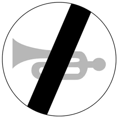Znak drogowy B 30 koniec zakazu używania sygnałów dźwiękowych folia