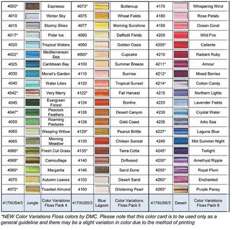 Dmc Color Chart Updated Lord Libidan Dmc Variations Colors Variations Color Chart In 2021 Dmc