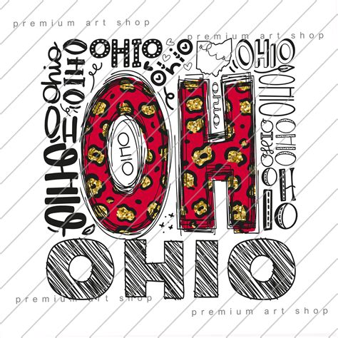 Ohio Png Ohio Sublimation Design Download Ohio State Oh Etsy Uk