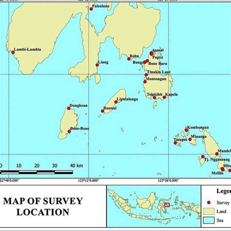 Map Showing The 24 Data Collection Sites In The Banggai Archipelago