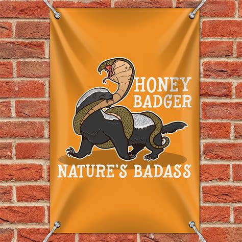 Honey Badger Nature S Badass Home Business Office Sign Ebay