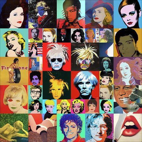 Andy Warhol 40 Famous Pop Art Paintings Collage Digital Art By Scott