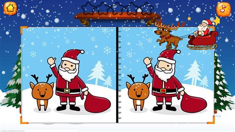 Онлайн игра Найди Отличия Рождество Spot The Difference Christmas