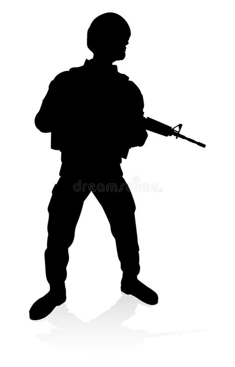 Soldier High Quality Silhouette Stock Vector Illustration Of
