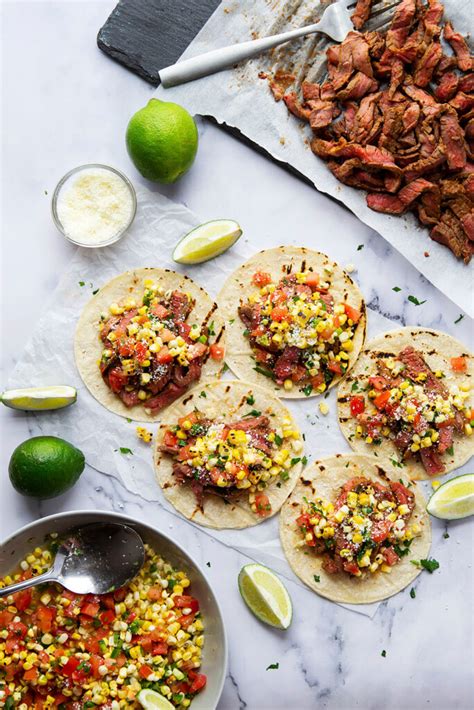 Grilled Chipotle Steak Tacos With Charred Corn Salsa
