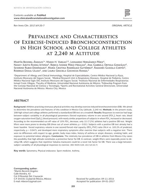 pdf prevalence and characteristics of exercise induced bronchoconstriction in high school and