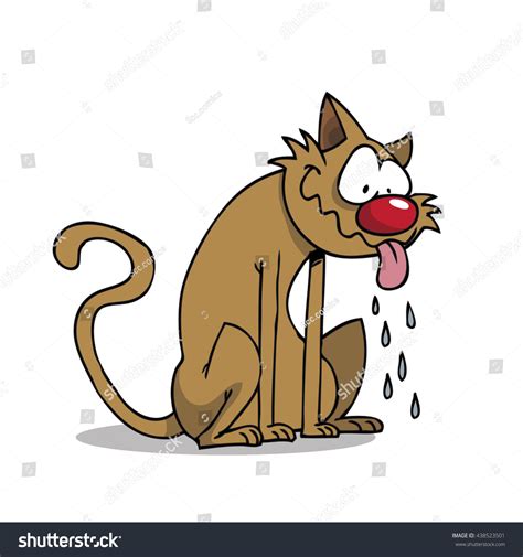 Hungry Cat Stock Vector Royalty Free 438523501