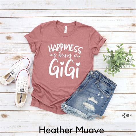 Happiness Is Being A Gigi Shirt Gigi And Baby Shirt Matching Etsy