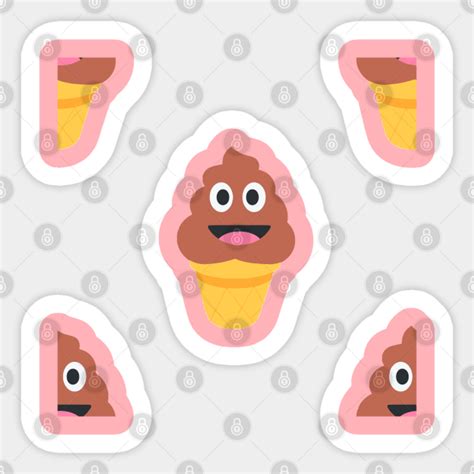 Ice Cream Cone Poo Poop Emoji Ice Cream Cone Poo Emoji Sticker