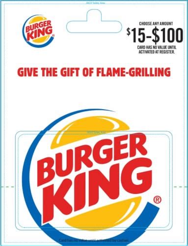 Burger King Gift Card Activate And Add Value After Pickup