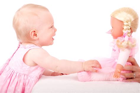 Baby And Toy Doll Free Stock Photo Public Domain Pictures