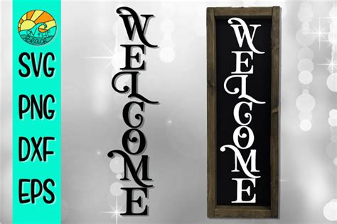 Welcome Vertical Sign Design Svg Png Eps Dxf 335521 Svgs