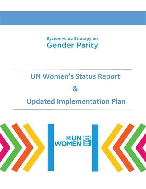 System Wide Strategy On Gender Parity Un Womens Status Report And