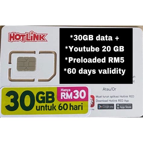 Maxishotlink Sim Card Internet Data 30gb20 Gbyoutube Shopee Malaysia