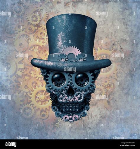 Steampunk Skull Concept Or Steam Punk Science Fiction Historical