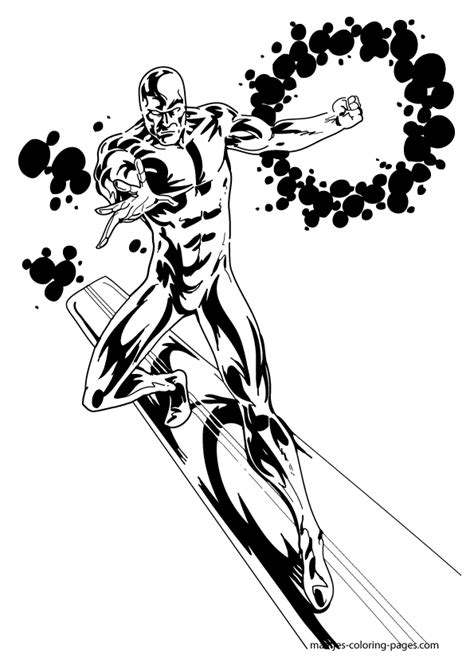 Silver Surfer Free Coloring Pages