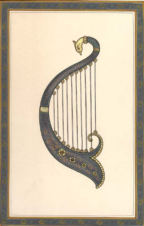 Musical Instrument Harp Exotic India Art