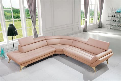 A mid century wingback chair pairs great with sofas & sectionals to make a design statement in your living room. Divani Casa 1541 Modern Pink Leather Sectional Sofa
