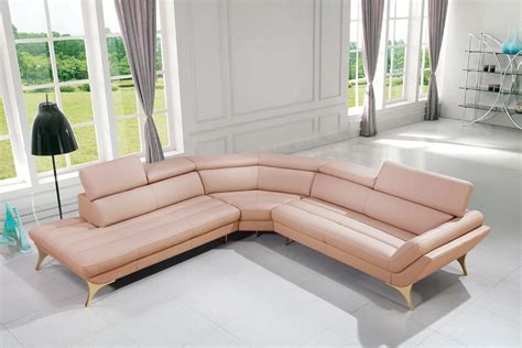 The jennifer leather sleeper is a genuine leather sofa that easily transforms into a sleeper sofa. Divani Casa 1541 Modern Pink Leather Sectional Sofa