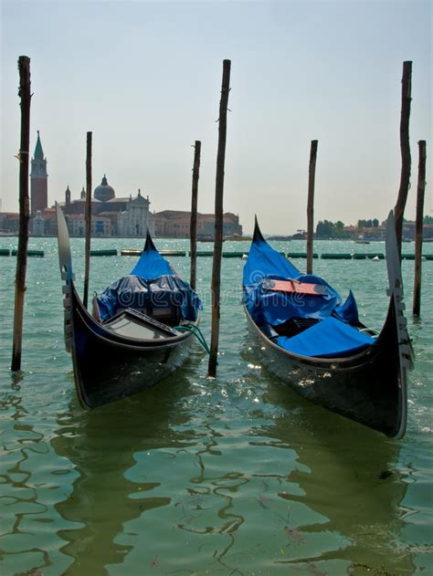 Gondolas In Venice On The Venetian Lagoon Stock Photo Image Of