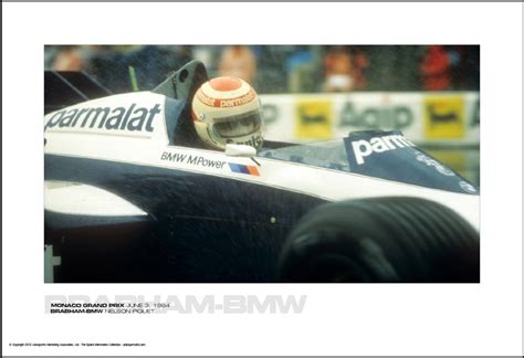 It was the only race of the 1984 championship that was run in wet weather. BRABHAM-BMW NELSON PIQUET - MONACO GRAND PRIX JUNE 3, 1984 ...