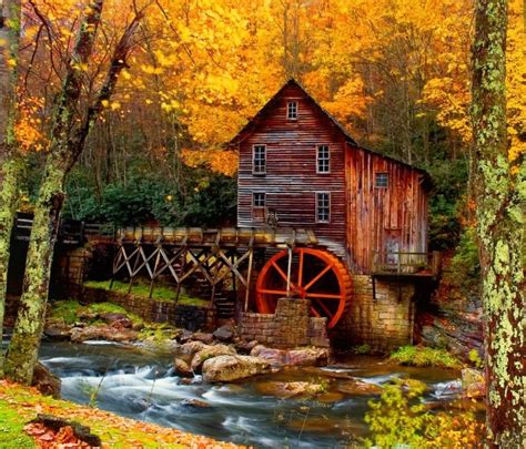 Fall Location Spectacular Glade Creek Grist Mill Grist Mill West