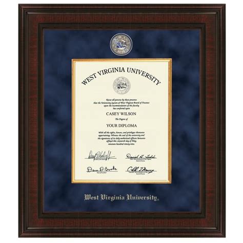 West Virginia University Diploma Frame - Excelsior at M.LaHart & Co.